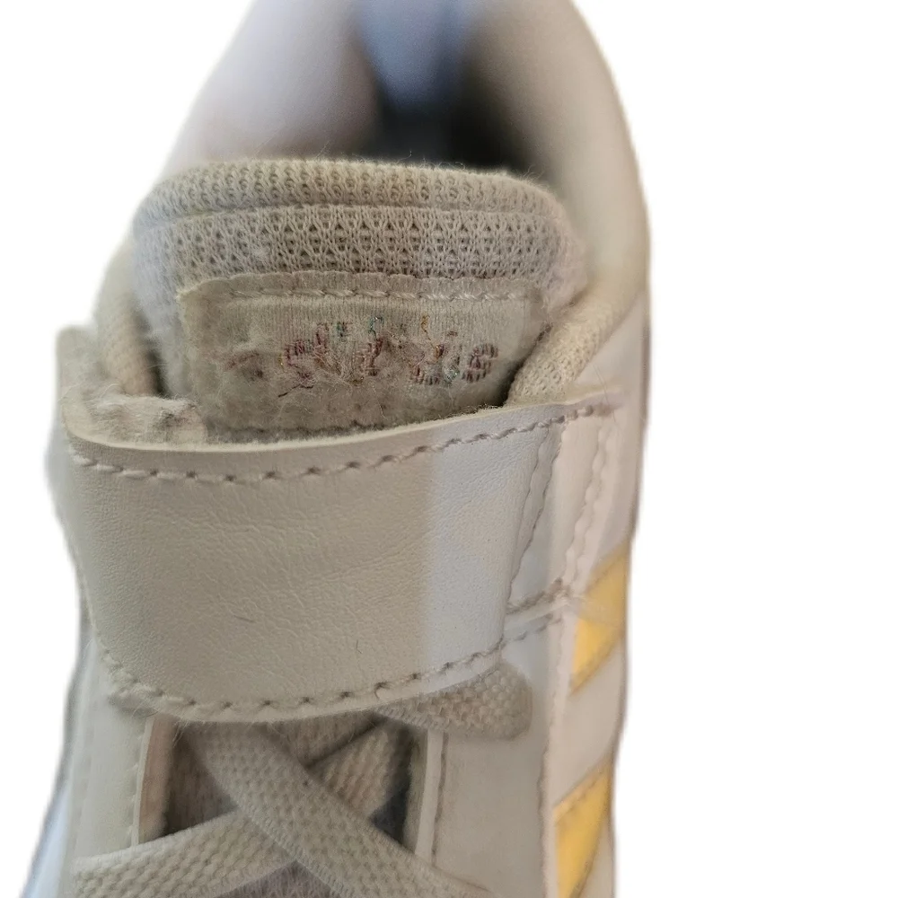 adidas kids girls tennis shoes Grand Court 2.0 Elastic Lace Sneaker size 3 - Picture 9 of 10